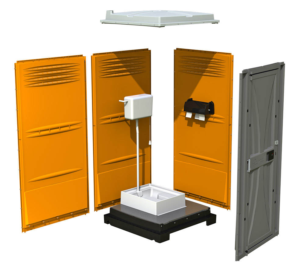 CUBE Mains-connected Portable Squatting Restroom - Detail 1