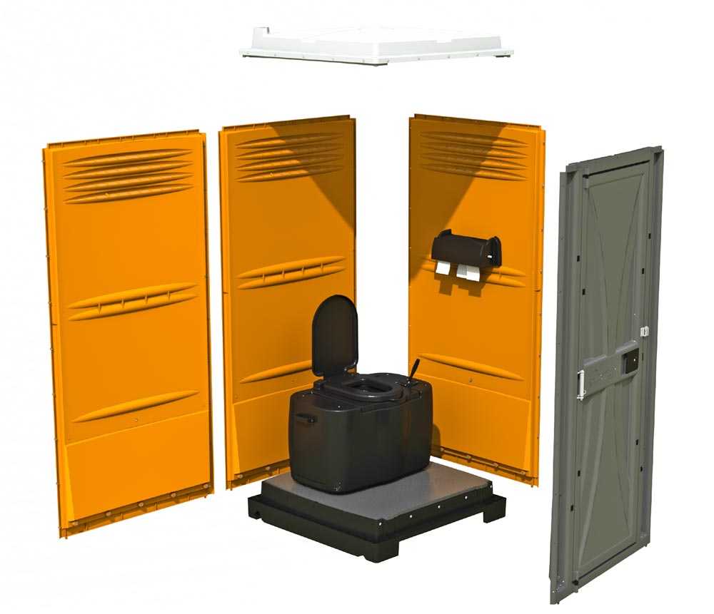 CUBE Portable Restroom with Removable Tank and Flush - Detail 1